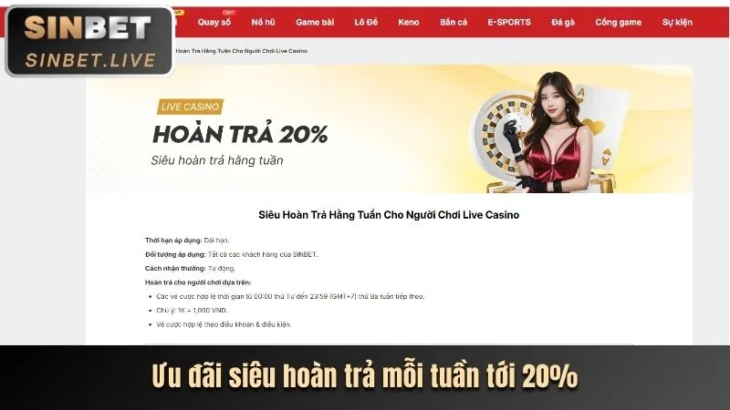 Chương trình hoàn trả không giới hạn Xoso6688