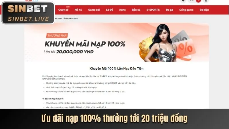 Thưởng nạp lại hàng ngày tại Xoso6688
